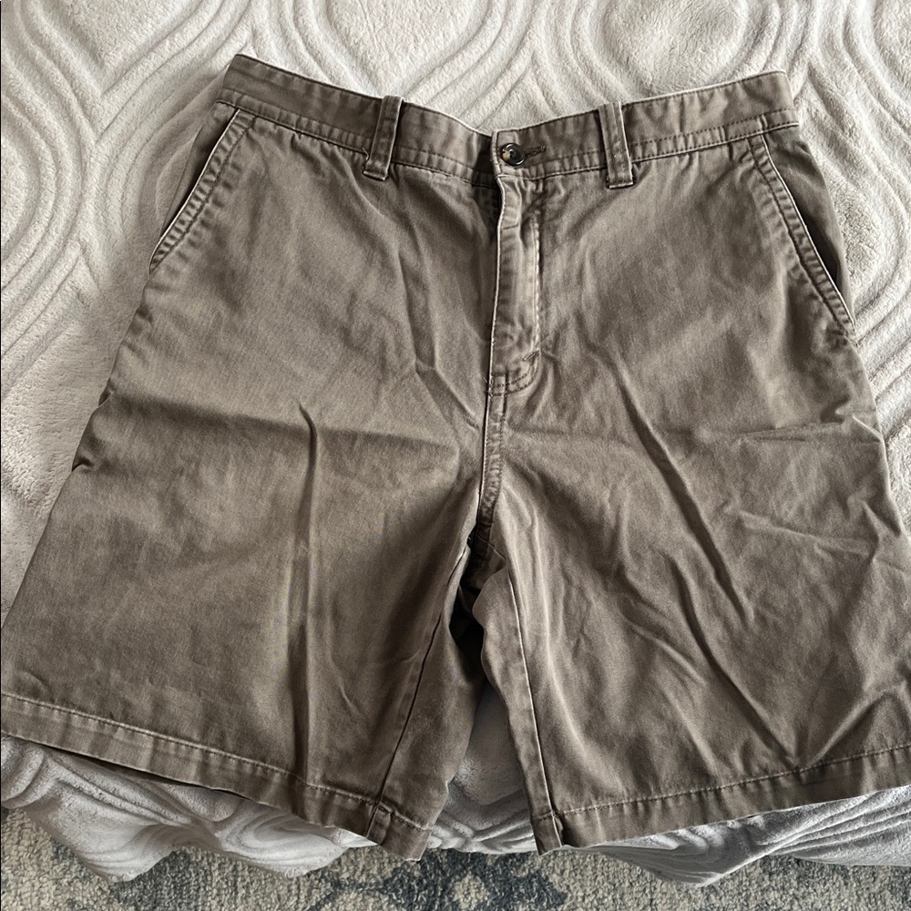Eddie Bauer Men's Brown Flat Front Shorts